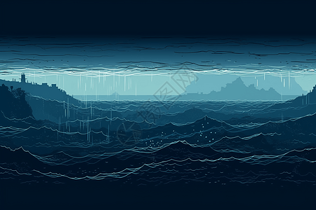 扁平数字海洋素材图片