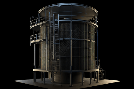 工业冷却塔背景图片