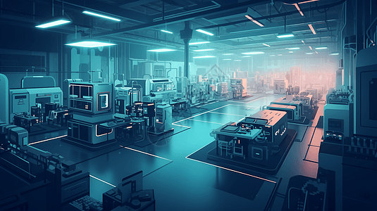 电子自动化生产工厂插图图片