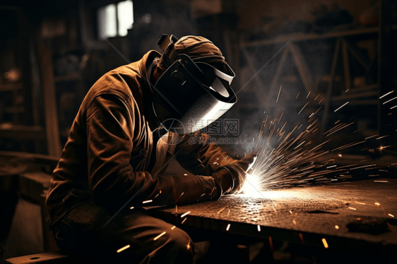 焊接工人图片