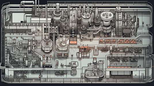 工业生产插画背景图片