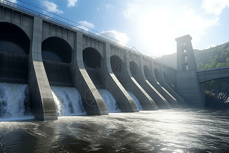 水力发电于桥水库高清图片