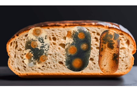 带霉菌的面包图片