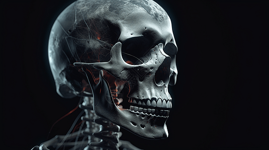 骨骼损伤3D渲染图图片