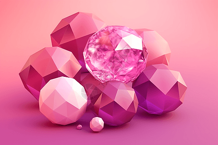 粉色钻石球背景图片