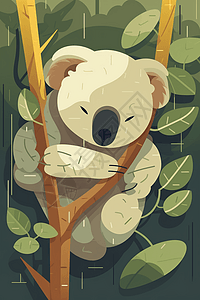 可爱的树袋熊背景图片