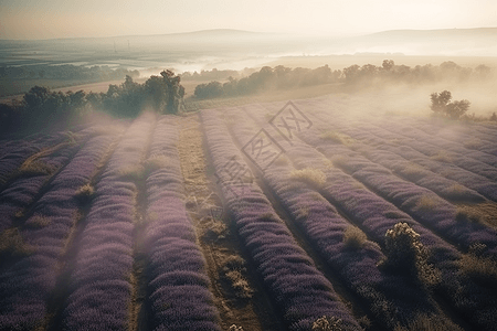 紫色薰衣草田野背景图片