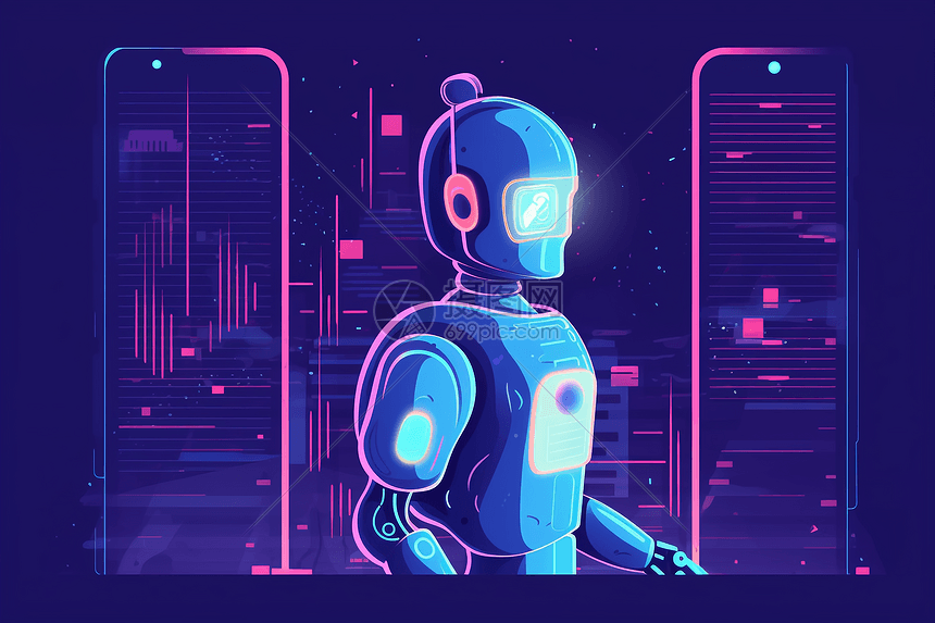 聊天机器人插画图片下载-正版图片600072401-摄图网