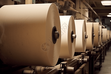 造纸厂的复杂机械图片