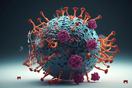 分裂癌细胞3d插图图片