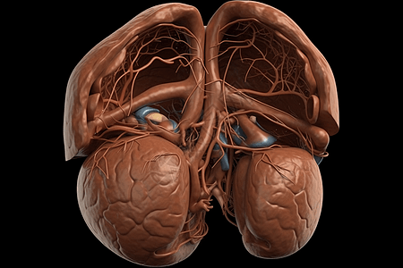 人类肝脏的3D图图片