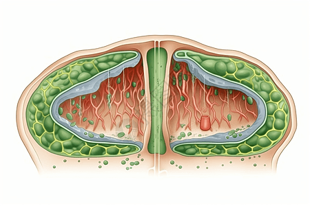 淋巴结的横截面图片