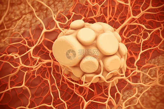 人体内部的脂肪组织概念图图片
