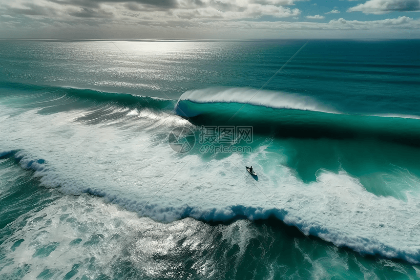 蓝天白云下冲浪高清图片下载-正版图片600073256-摄图网