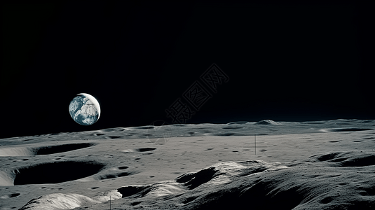 月球外观背景图片