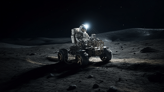 月球车在月球探险图片