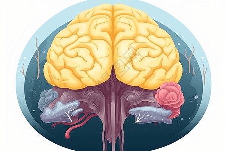 大脑器官背景图片