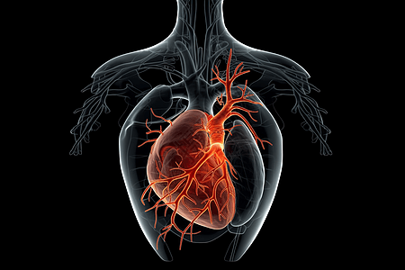 人类心脏器官背景图片