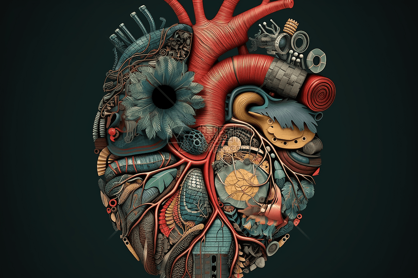 心脏结构图图片