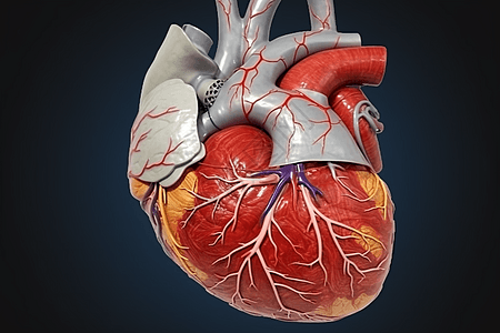 人体心脏器官示意图背景图片