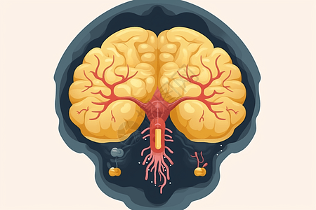 大脑器官解刨图背景图片