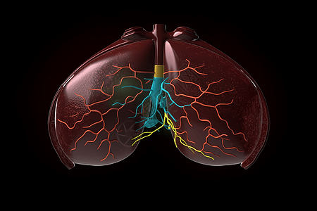 3D肝脏器官模型图片