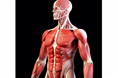 人类肌肉系统背景图片