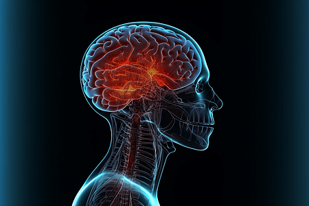脑部剖析图背景图片