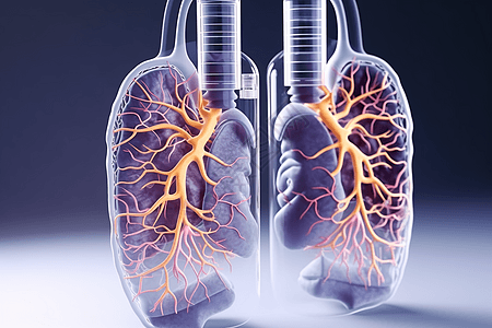 肺部呼吸系统背景图片
