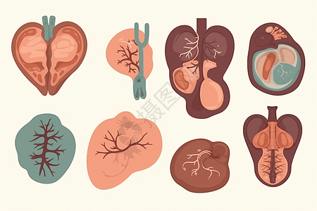 人体器官插画背景图片