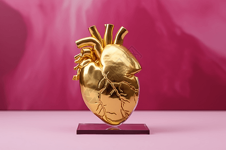 金色心脏模型图片