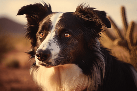 边境牧羊犬在户外图片