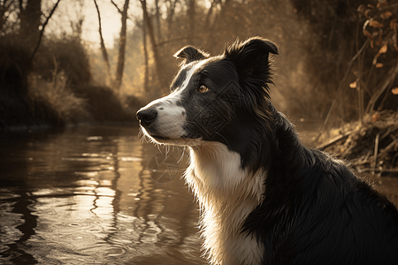 边境牧羊犬背景图片