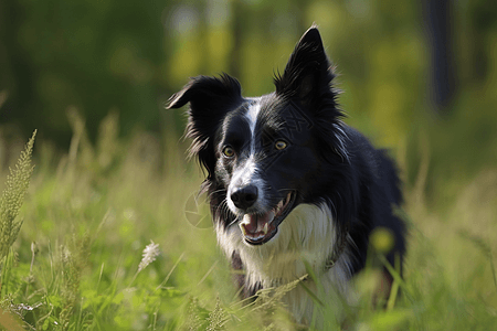 田园的牧羊犬背景图片