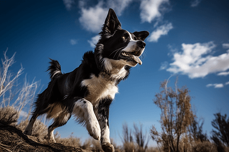 户外的牧羊犬图片