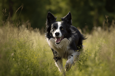 精力充沛的边境牧羊犬图片