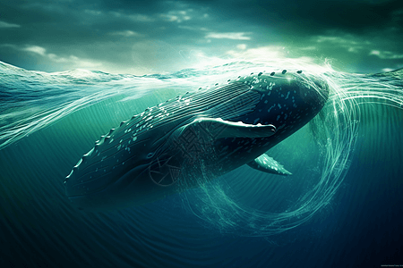 海洋中的鲸鱼图片
