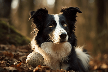 边境牧羊犬在公园图片