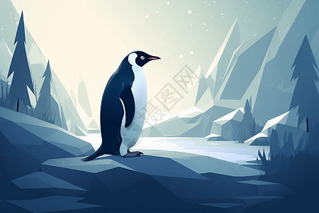 企鹅在南极图片
