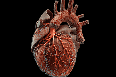 3D渲染肺动脉图片