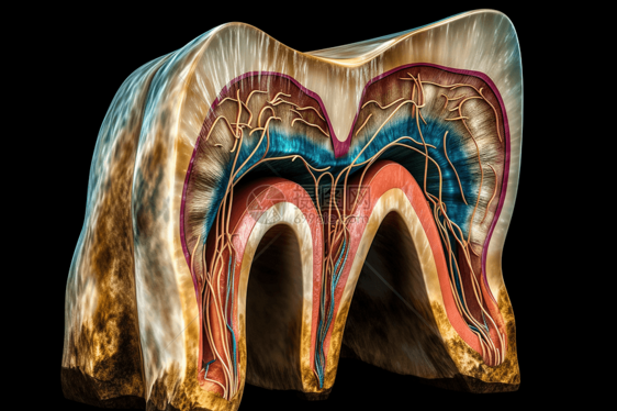 牙齿横截面结构图片