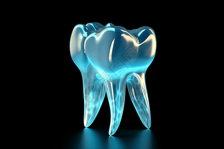 牙釉质牙齿的3D模型设计图片