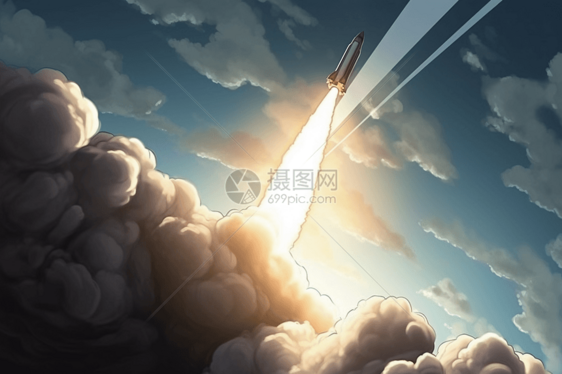火箭发射爆炸插图图片