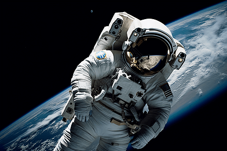 宇航员在零重力下漂浮图片