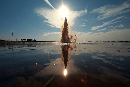 发射火箭爆炸场景图片