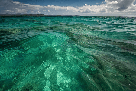 海里游泳波澜壮阔的大海背景