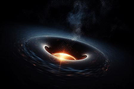 黑洞吸积盘3D渲染图图片