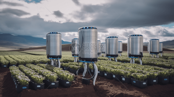 种植农作物的机器人图片
