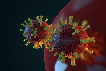 3D病毒场景背景图片