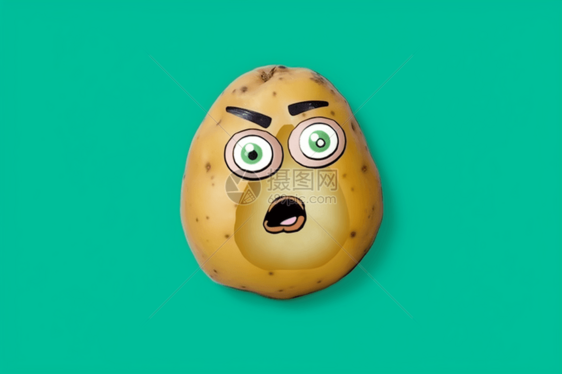 土豆脸部贴纸3D设计图图片